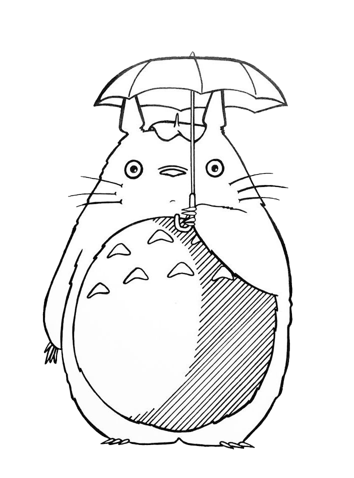 Totoro with umbrella